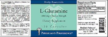 Physician's Preference L-Glutamine 1000 mg - Double Strength - 