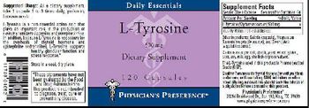 Physician's Preference L-Tyrosine 500 mg - supplement