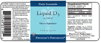 Physician's Preference Liquid D3 10,000 IU - supplement