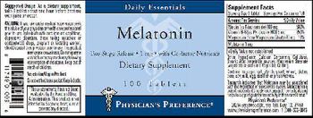 Physician's Preference Melatonin Two Stage Release - 1 mg - With Co-factor Nutrients - supplement