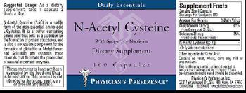 Physician's Preference N-Acetyl Cysteine With Supporting Nutrients - supplement