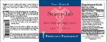 Physician's Preference Neutra-Tab - trace mineral supplement