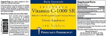 Physician's Preference Preferred Vitamin C-1000 SR Buffered C With 500 mg Bioflavonoids - Sustained Release - supplement