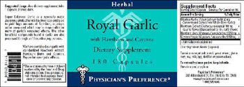Physician's Preference Royal Garlic With Hawthorn And Cayenne - supplement