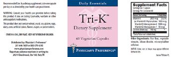 Physician's Preference Tri-K - supplement