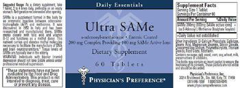 Physician's Preference Ultra SAMe s-adenosyl-methionine - supplement