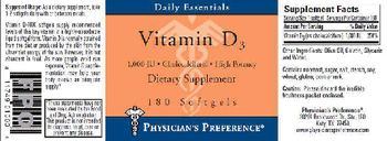 Physician's Preference Vitamin D3 1,000 IU - supplement