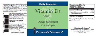 Physician's Preference Vitamin D3 5,000 IU - supplement