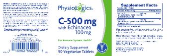 PhysioLogics C-500 mg With Echinacea 100 mg - supplement