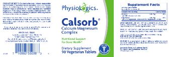 PhysioLogics Calsorb Calcium Magnesium Complex - supplement