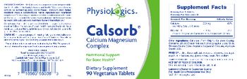 PhysioLogics Calsorb Calcium Magnesium Complex - supplement