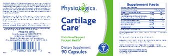 PhysioLogics Cartilage Care - supplement