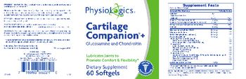 PhysioLogics Cartilage Companion + Glucosamine And Chondroitin - supplement