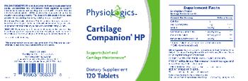 PhysioLogics Cartilage Companion HP - supplement