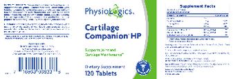 PhysioLogics Cartilage CompanionHP - supplement