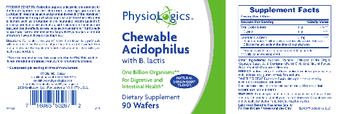 PhysioLogics Chewable Acidophilus With B. Lactis Natural Strawberry Flavor - supplement