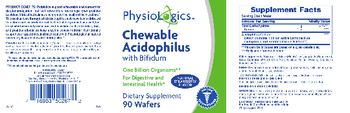 PhysioLogics Chewable Acidophilus With Bifidum - supplement