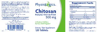 PhysioLogics Chitosan 500 mg - fiber supplement