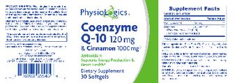 PhysioLogics Coenzyme Q-10 120 mg & Cinnamon 1000 mg - supplement