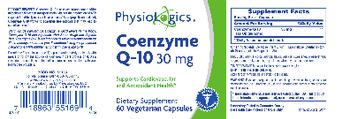 PhysioLogics Coenzyme Q-10 30 mg - supplement