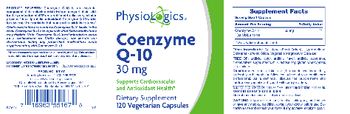 PhysioLogics Coenzyme Q-10 30 mg - supplement