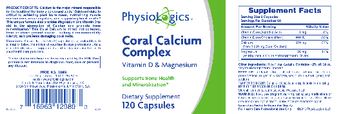 PhysioLogics Coral Calcium Complex - supplement