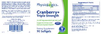 PhysioLogics Cranberry + Triple Strength - supplement