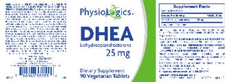 PhysioLogics DHEA Dehydroepiandrosterone 25 mg - supplement