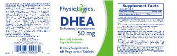PhysioLogics DHEA Dehydroepiandrosterone 50 mg - supplement