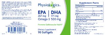 PhysioLogics EPA 267 mg  DHA 171 mg  Omega-3 500 mg - supplement