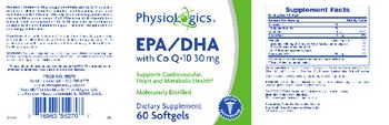 PhysioLogics EPA/DHA With Co Q-10 30 mg - supplement