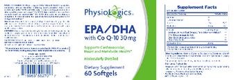 PhysioLogics EPA/DHA With Co Q-10 30 mg - supplement