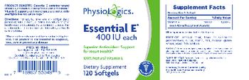 PhysioLogics Essential E 400 IU - supplement