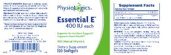 PhysioLogics Essential E - supplement