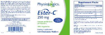 PhysioLogics Ester-C 250 mg Natural Citrus Flavord Wafers - supplement