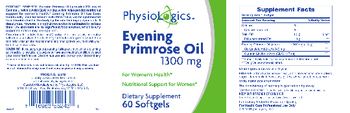 PhysioLogics Evening Primrose Oil 1300 mg - supplement