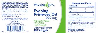 PhysioLogics Evening Primrose Oil 500 mg - supplement