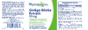 PhysioLogics Ginkgo Biloba Extract 90 mg - herbal supplement