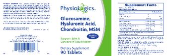 PhysioLogics Glucosamine, Hyaluronic Acid, Chondroitin, MSM - supplement