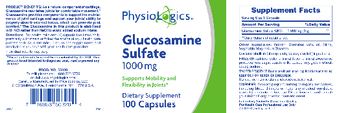PhysioLogics Glucosamine Sulfate 1000 mg - supplement