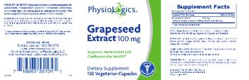 PhysioLogics Grapeseed Extract 100 mg - supplement
