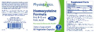 PhysioLogics Homocysteine Formula B-6, B-12 And Folic Acid - supplement