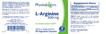 PhysioLogics L-Arginine 500 mg - supplement