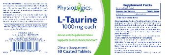 PhysioLogics L-Taurine - supplement