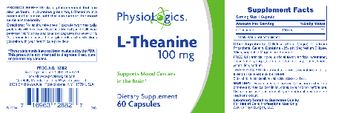 PhysioLogics L-Theanine 100 mg - supplement