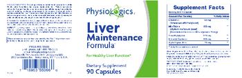 PhysioLogics Liver Maintenance Formula - supplement