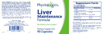 PhysioLogics Liver Maintenance Formula - supplement
