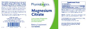 PhysioLogics Magnesium Citrate - supplement