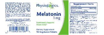 PhysioLogics Melatonin 1 mg - supplement