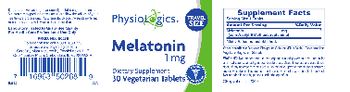 PhysioLogics Melatonin 1 mg - supplement